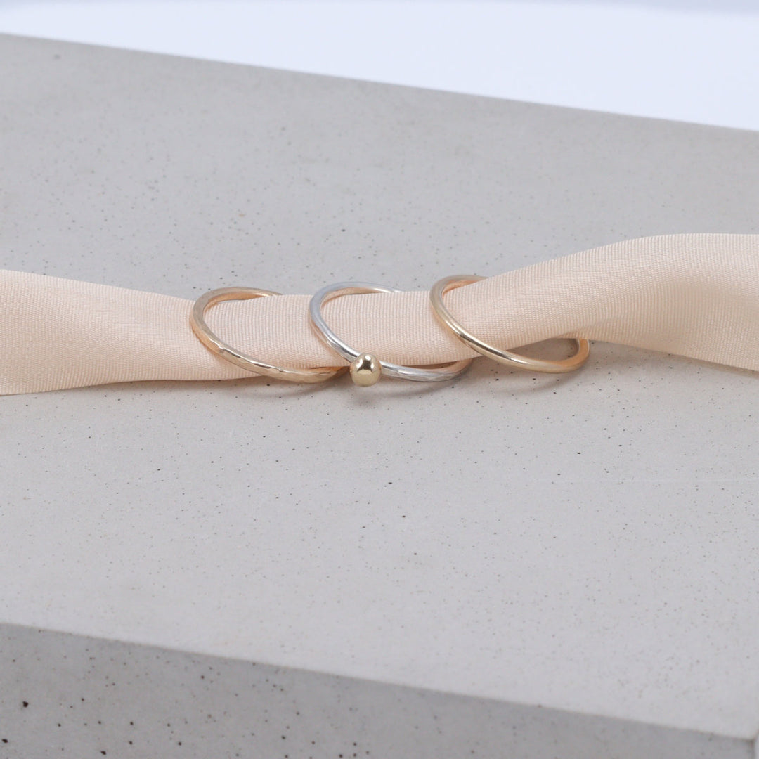 Gold and Silver Stacking Rings