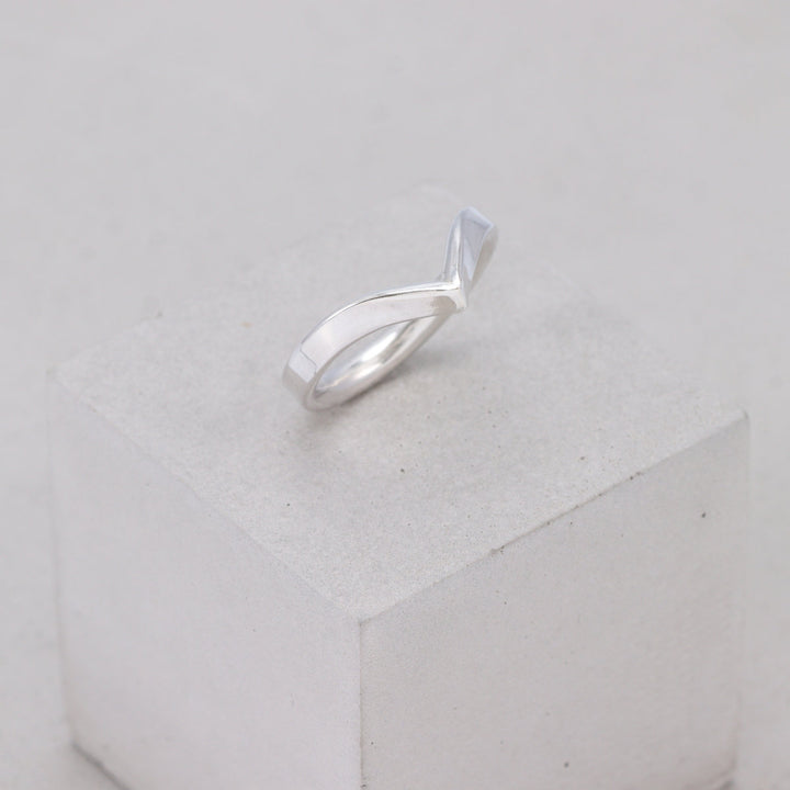 Silver Wishbone Ring