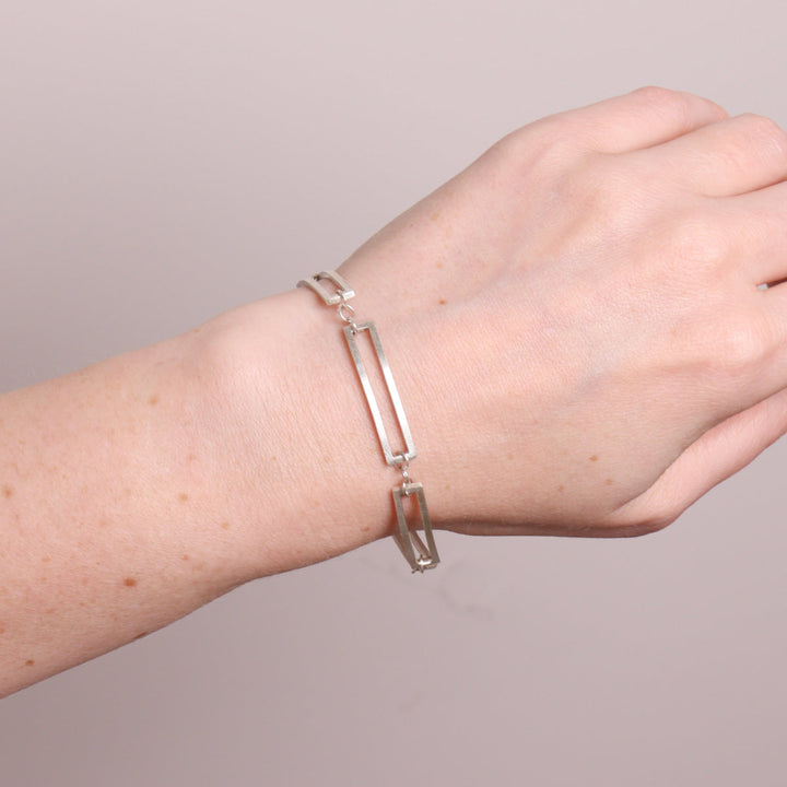 Silver Rectangular Bracelet